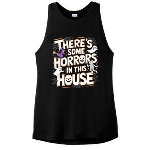 ThereS Some Horrors In This House Funny Halloween Cute Gift Ladies PosiCharge Tri-Blend Wicking Tank