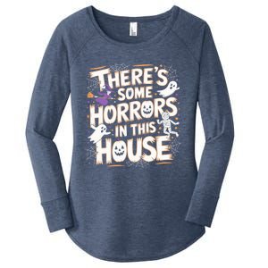 ThereS Some Horrors In This House Funny Halloween Cute Gift Women's Perfect Tri Tunic Long Sleeve Shirt