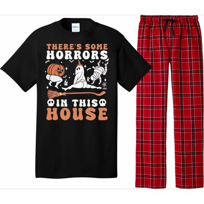 Theres Some Horrors In This House Halloween Ghost Pumpkin Gift Pajama Set