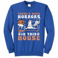 Theres Some Horrors In This House Halloween Ghost Pumpkin Gift Sweatshirt