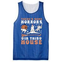 Theres Some Horrors In This House Halloween Ghost Pumpkin Gift Mesh Reversible Basketball Jersey Tank