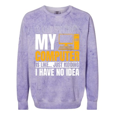 Tech Support Help Desk It Call Center Computer Geek Agent Colorblast Crewneck Sweatshirt