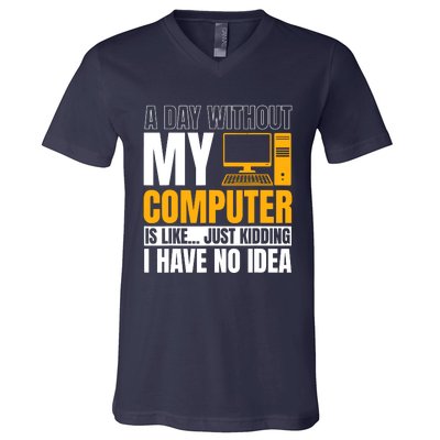 Tech Support Help Desk It Call Center Computer Geek Agent V-Neck T-Shirt