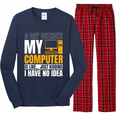 Tech Support Help Desk It Call Center Computer Geek Agent Long Sleeve Pajama Set