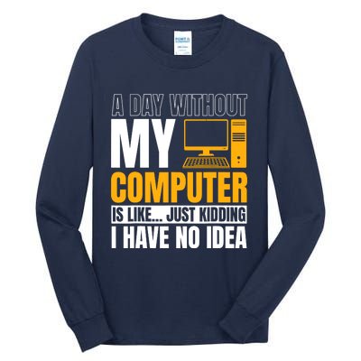 Tech Support Help Desk It Call Center Computer Geek Agent Tall Long Sleeve T-Shirt