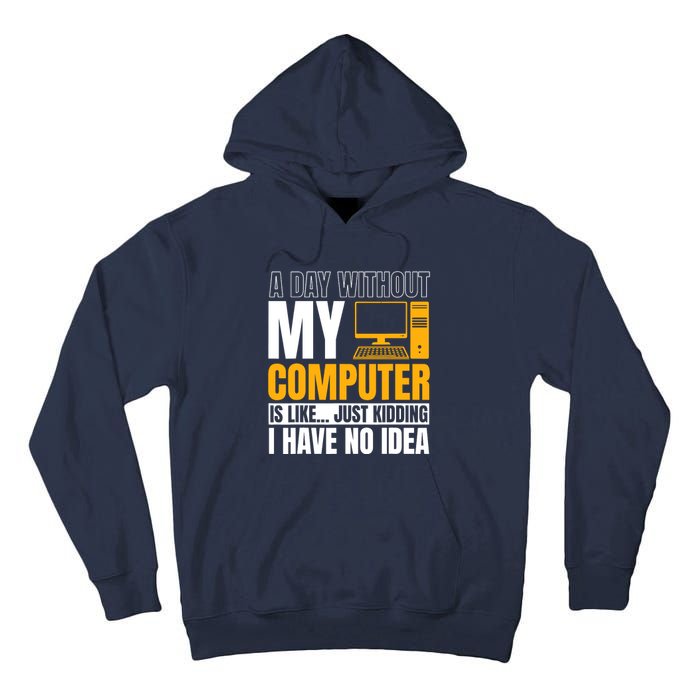 Tech Support Help Desk It Call Center Computer Geek Agent Tall Hoodie