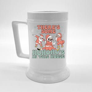 ThereS Some Ho Ho HoS In This House Funny Santa Christmas Cute Gift Beer Stein