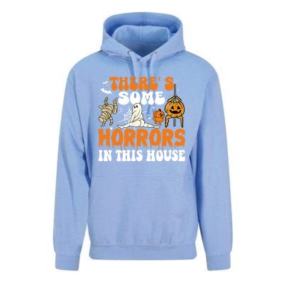 ThereS Some Horrors In This House Funny Scary House Horrors Gift Unisex Surf Hoodie