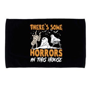 ThereS Some Horrors In This House Funny Ghost Halloween Gift Microfiber Hand Towel