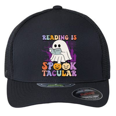 Teachers Students Halloween Reading Is Spook Tacular Flexfit Unipanel Trucker Cap
