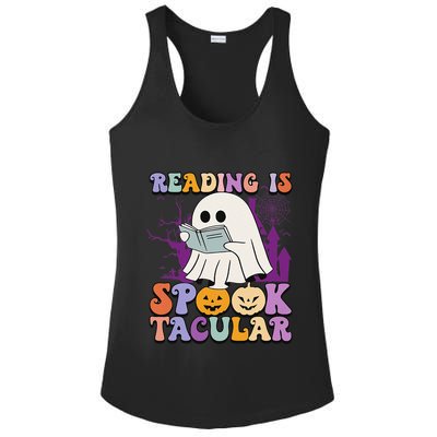 Teachers Students Halloween Reading Is Spook Tacular Ladies PosiCharge Competitor Racerback Tank