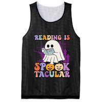 Teachers Students Halloween Reading Is Spook Tacular Mesh Reversible Basketball Jersey Tank