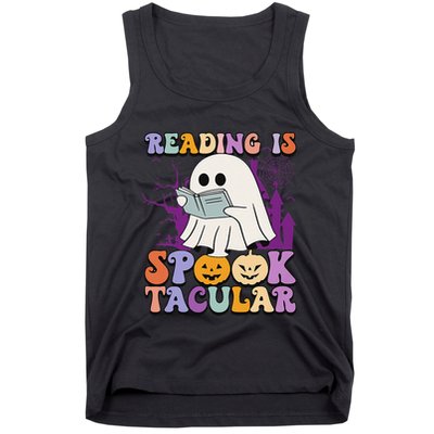 Teachers Students Halloween Reading Is Spook Tacular Tank Top