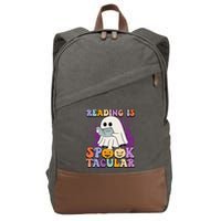 Teachers Students Halloween Reading Is Spook Tacular Cotton Canvas Backpack