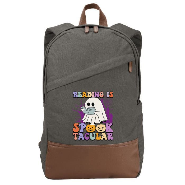 Teachers Students Halloween Reading Is Spook Tacular Cotton Canvas Backpack