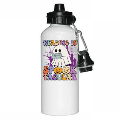 Teachers Students Halloween Reading Is Spook Tacular Aluminum Water Bottle 