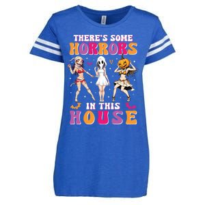 ThereS Some Horrors In This House Funny Halloween Funny Gift Enza Ladies Jersey Football T-Shirt