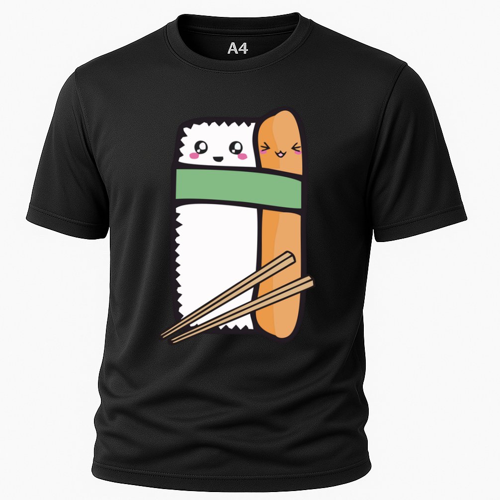 Tuna Sushi Hug Gift Kawaii Japanese Sushi Lover Cool Gift Cooling Performance Crew T-Shirt