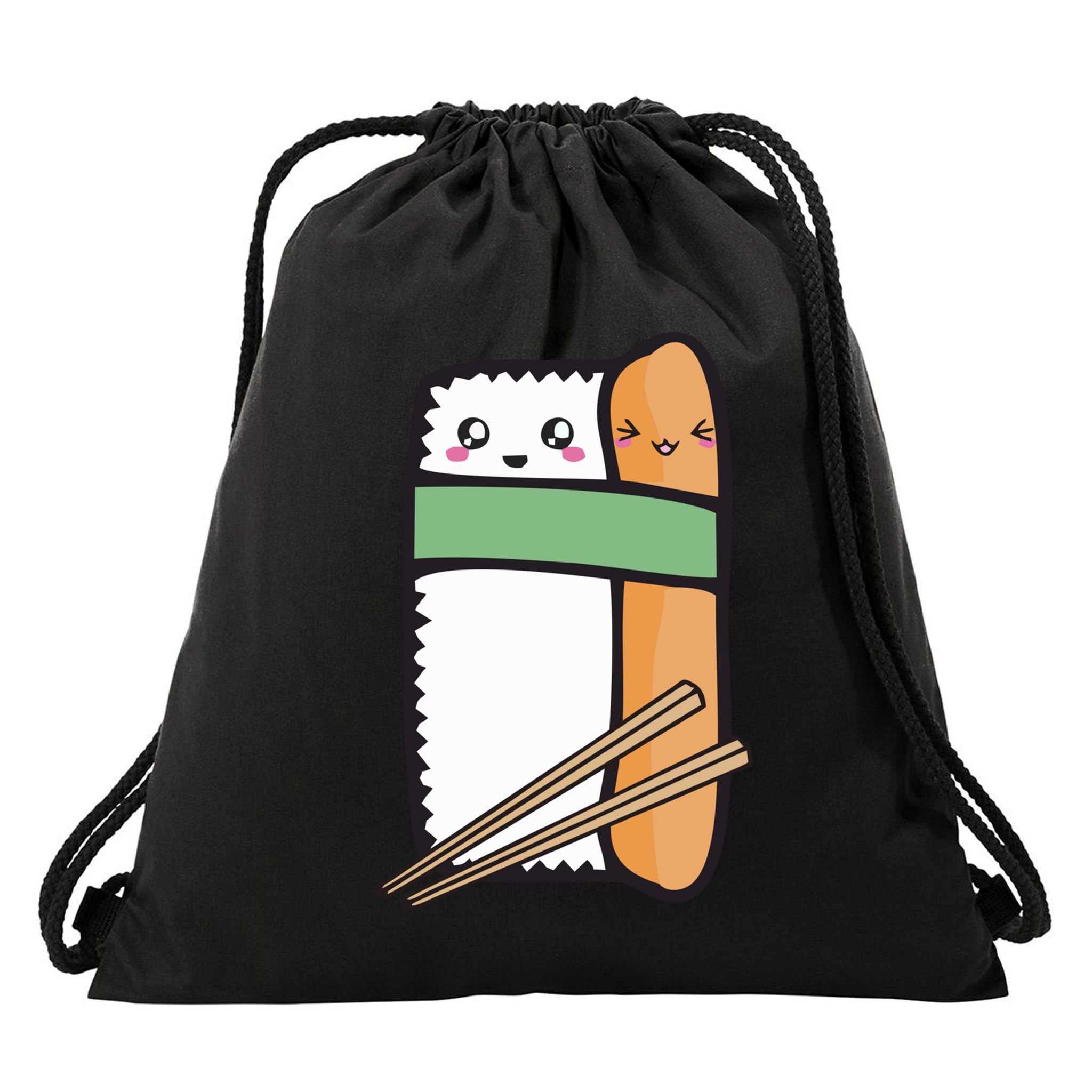 Tuna Sushi Hug Gift Kawaii Japanese Sushi Lover Cool Gift Drawstring Bag