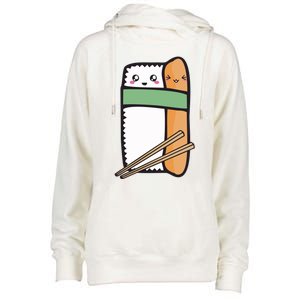 Tuna Sushi Hug Gift Kawaii Japanese Sushi Lover Cool Gift Womens Funnel Neck Pullover Hood