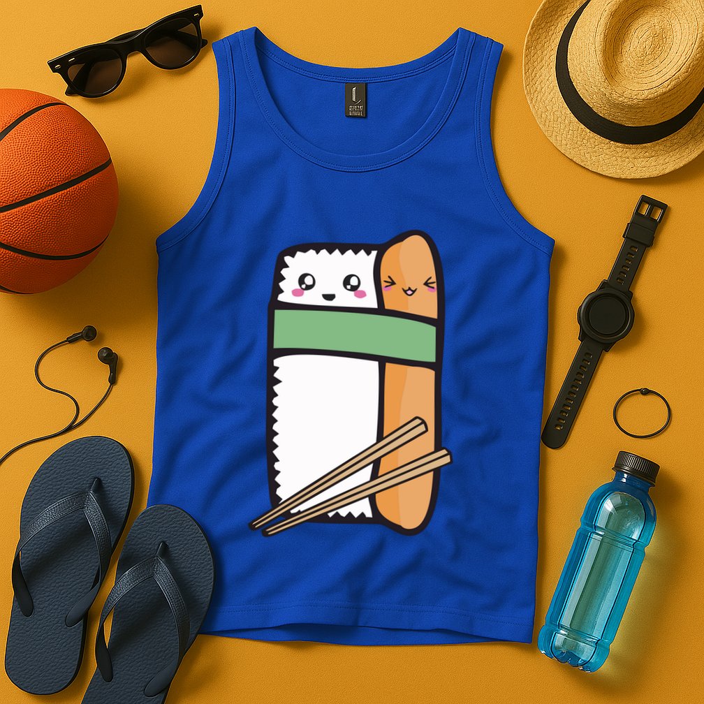 Tuna Sushi Hug Gift Kawaii Japanese Sushi Lover Cool Gift Tank Top