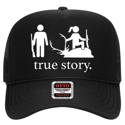 True Story Hunting Lover Hunter High Crown Mesh Back Trucker Hat