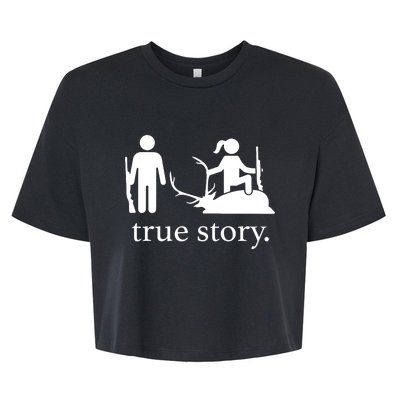 True Story Hunting Lover Hunter Bella+Canvas Jersey Crop Tee