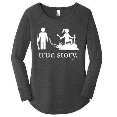 True Story Hunting Lover Hunter Women's Perfect Tri Tunic Long Sleeve Shirt