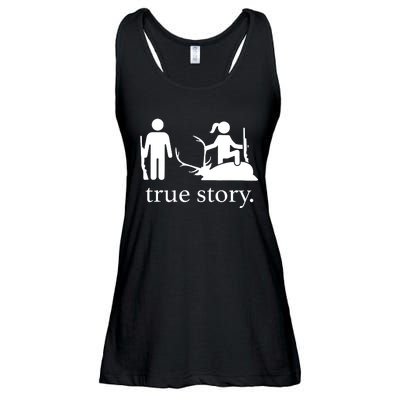 True Story Hunting Lover Hunter Ladies Essential Flowy Tank