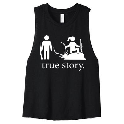 True Story Hunting Lover Hunter Women's Racerback Cropped Tank