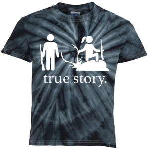 True Story Hunting Lover Hunter Kids Tie-Dye T-Shirt