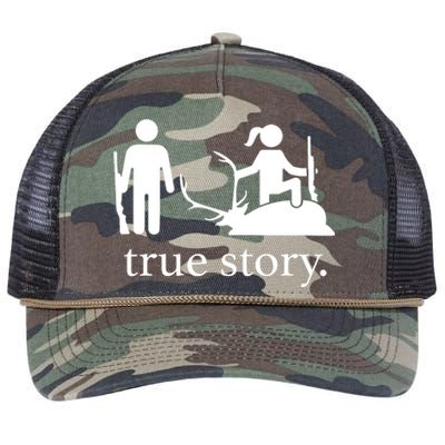 True Story Hunting Lover Hunter Retro Rope Trucker Hat Cap