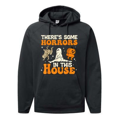 ThereS Some Horrors In This House Ghost Pumpkin Halloween Performance Fleece Hoodie