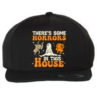 ThereS Some Horrors In This House Ghost Pumpkin Halloween Wool Snapback Cap