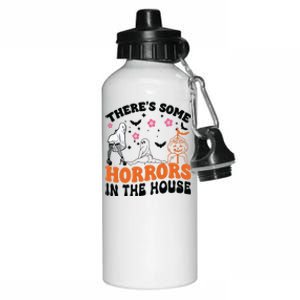 ThereS Some Horrors In This House Funny Halloween Funny Gift Aluminum Water Bottle