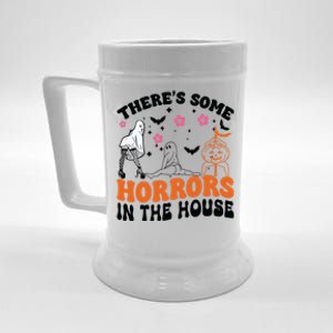 ThereS Some Horrors In This House Funny Halloween Funny Gift Beer Stein