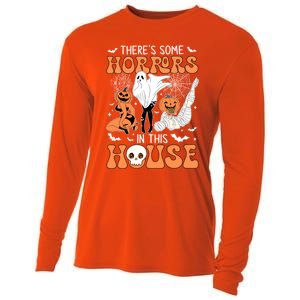 ThereS Some Horrors In This House Retro Halloween Funny Cute Gift Cooling Performance Long Sleeve Crew