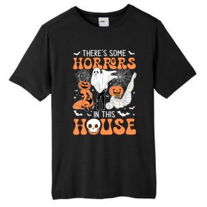 ThereS Some Horrors In This House Retro Halloween Funny Cute Gift Tall Fusion ChromaSoft Performance T-Shirt