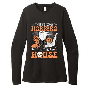 ThereS Some Horrors In This House Retro Halloween Funny Cute Gift Womens CVC Long Sleeve Shirt