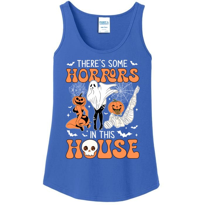 ThereS Some Horrors In This House Retro Halloween Funny Cute Gift Ladies Essential Tank