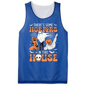 ThereS Some Horrors In This House Retro Halloween Funny Cute Gift Mesh Reversible Basketball Jersey Tank