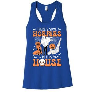 ThereS Some Horrors In This House Retro Halloween Funny Cute Gift Women's Racerback Tank