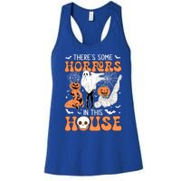 ThereS Some Horrors In This House Retro Halloween Funny Cute Gift Women's Racerback Tank