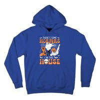 ThereS Some Horrors In This House Retro Halloween Funny Cute Gift Tall Hoodie