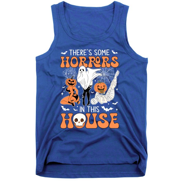 ThereS Some Horrors In This House Retro Halloween Funny Cute Gift Tank Top