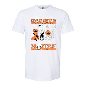 ThereS Some Horrors In This House Retro Halloween Funny Cute Gift Softstyle CVC T-Shirt