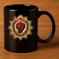 The Sacred Heart Of Jesus Catholic Icon 11oz C Handle Ceramic Mug
