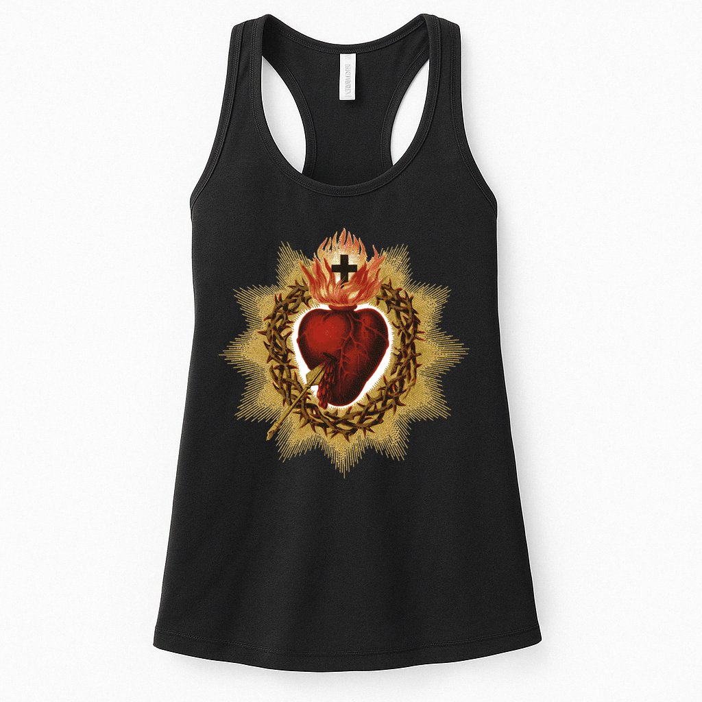 The Sacred Heart Of Jesus Catholic Icon Womens Tank Top