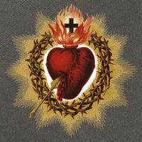 The Sacred Heart Of Jesus Catholic Icon Cotton Canvas Backpack