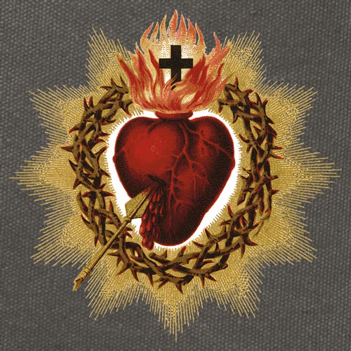 The Sacred Heart Of Jesus Catholic Icon Cotton Canvas Backpack